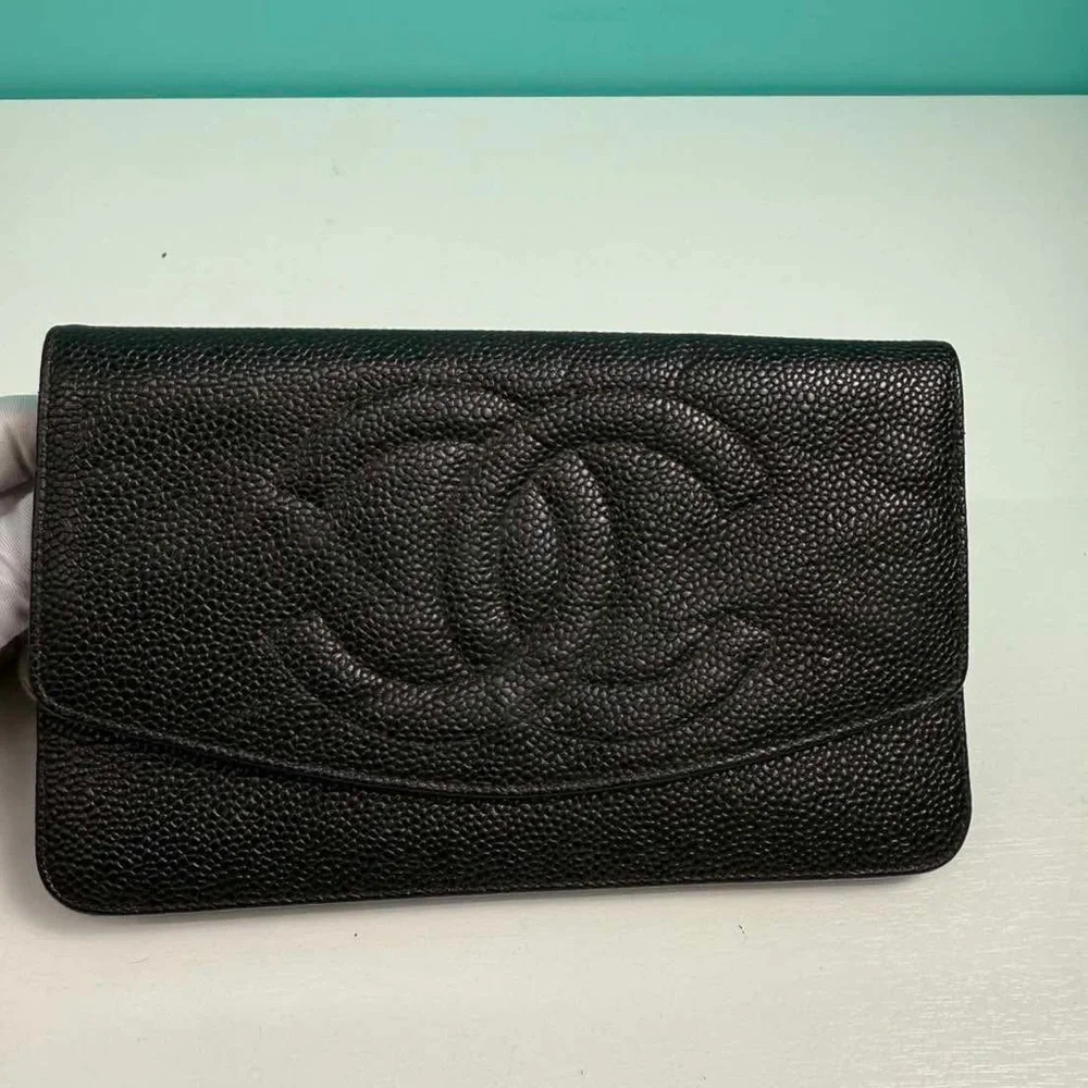 Chanel Textured Black Clutch - Picture 1 of 11